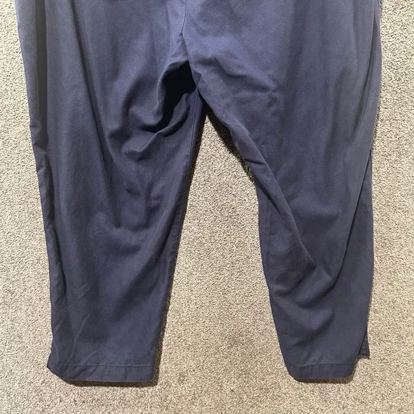 Talbots Cropped Comfort Pants Women 18WP‎ Blue Pull On Drawstring - Picture 6 of 12
